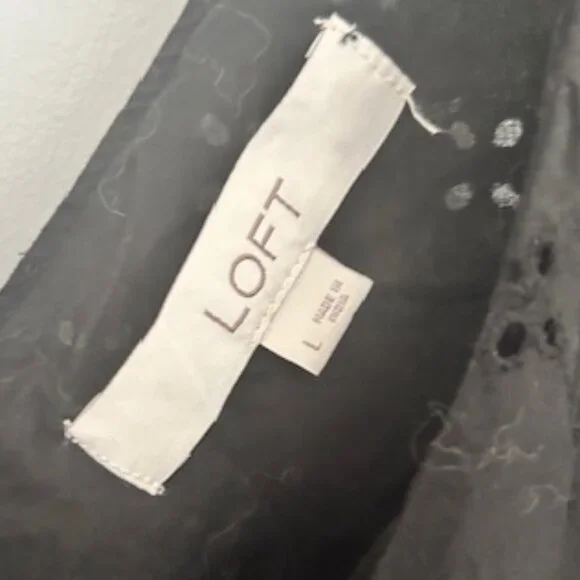 LOFT Eyelet Swing Dress L - Picture 7 of 9